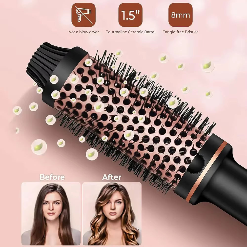 3 in 1 Ionic Hair Straightener Curler Brush - Professional Styling Tool